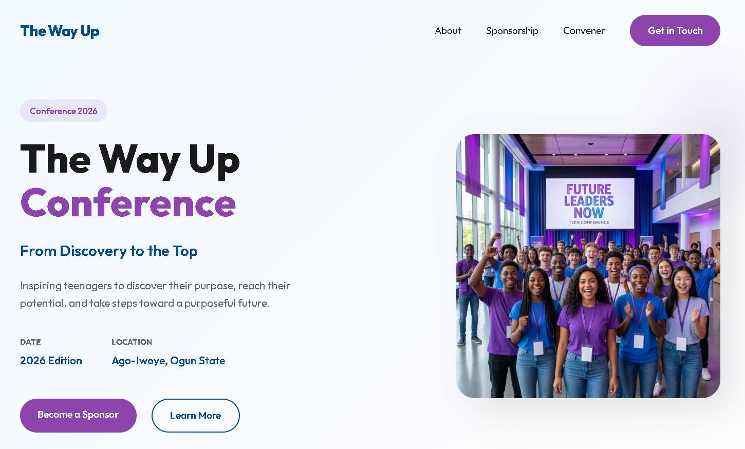 WayUp Conference Mockup